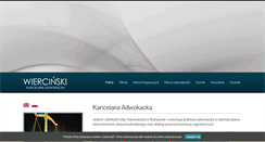 Desktop Screenshot of kancelaria-wiercinski.pl